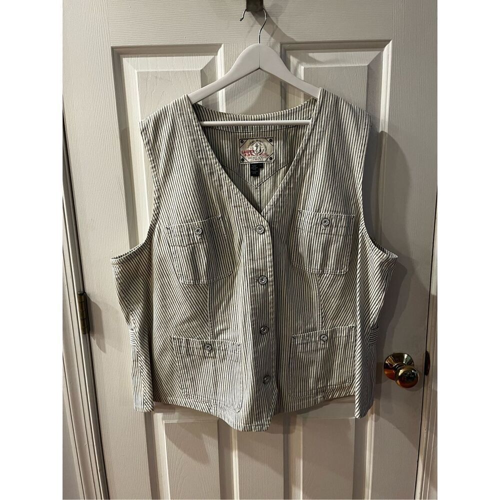 Ralph Lauren Denim & Supply MCMLX VII Hickory Striped Vest sz 3X EUC